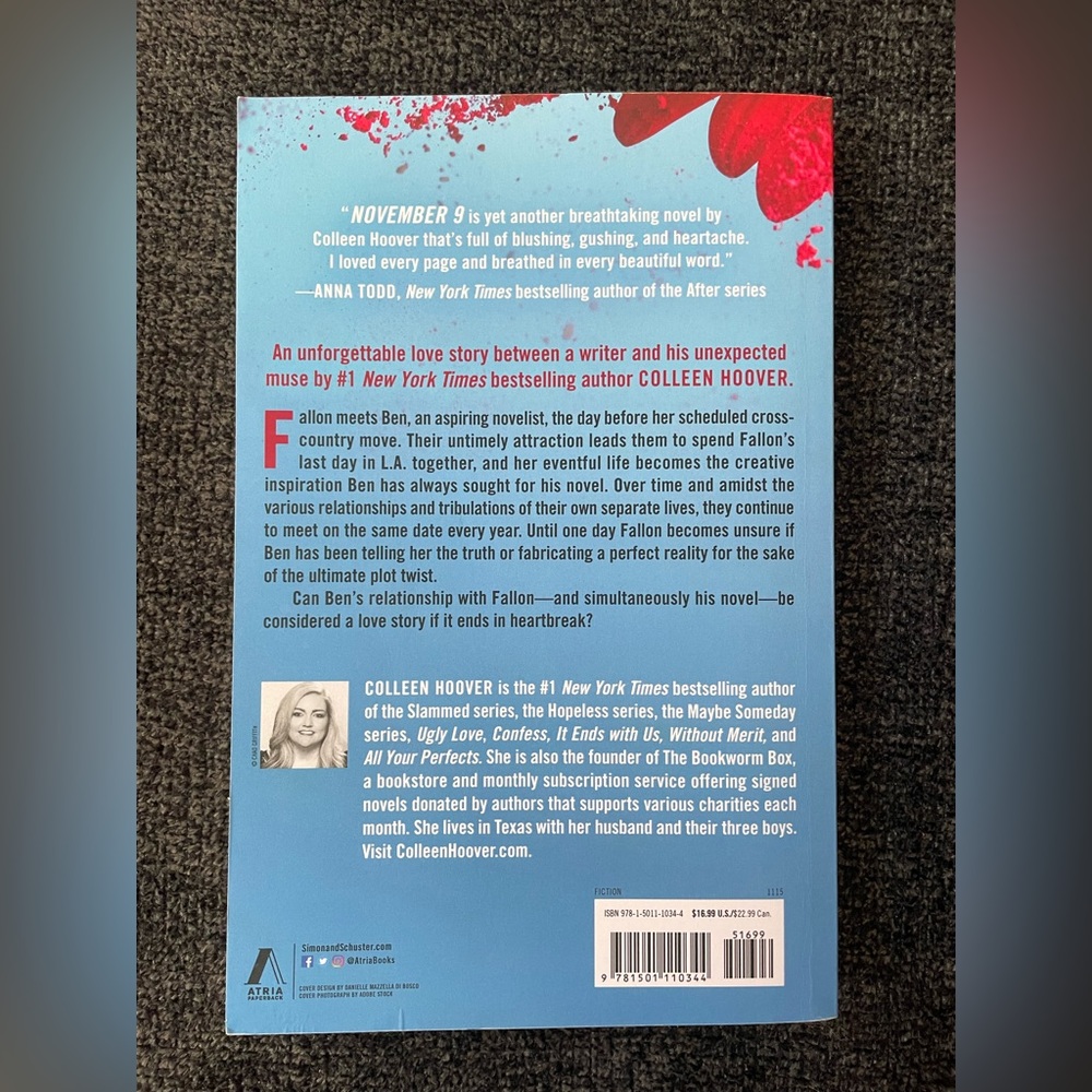 “November 9” by Colleen Hoover - Picture 2 of 2